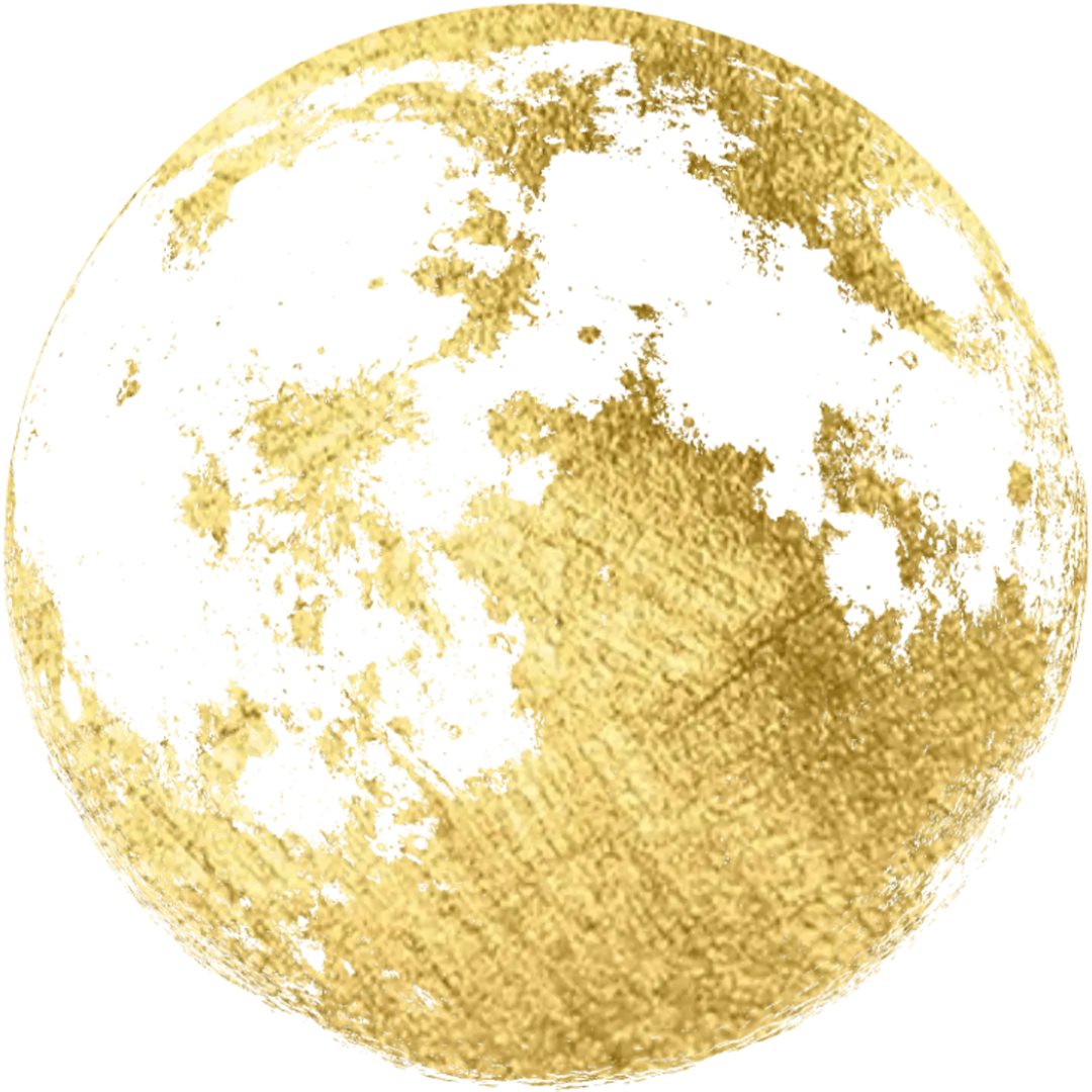 Lune dorée symbole Quanta Karma
