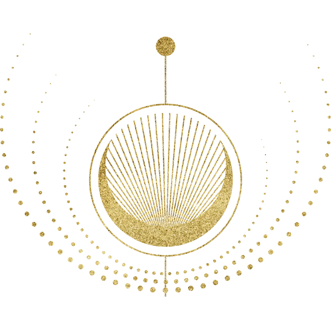Symbole énergétique doré Quanta Karma